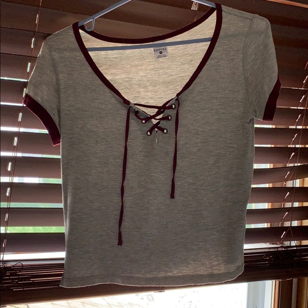 Grey crop top